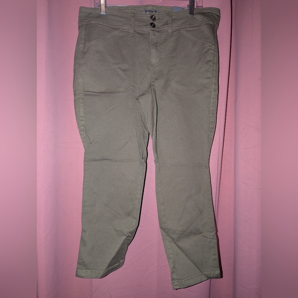 Torrid Crop Skinny Stretch Twill Mid-Rise Pant 14 - Picture 2 of 12